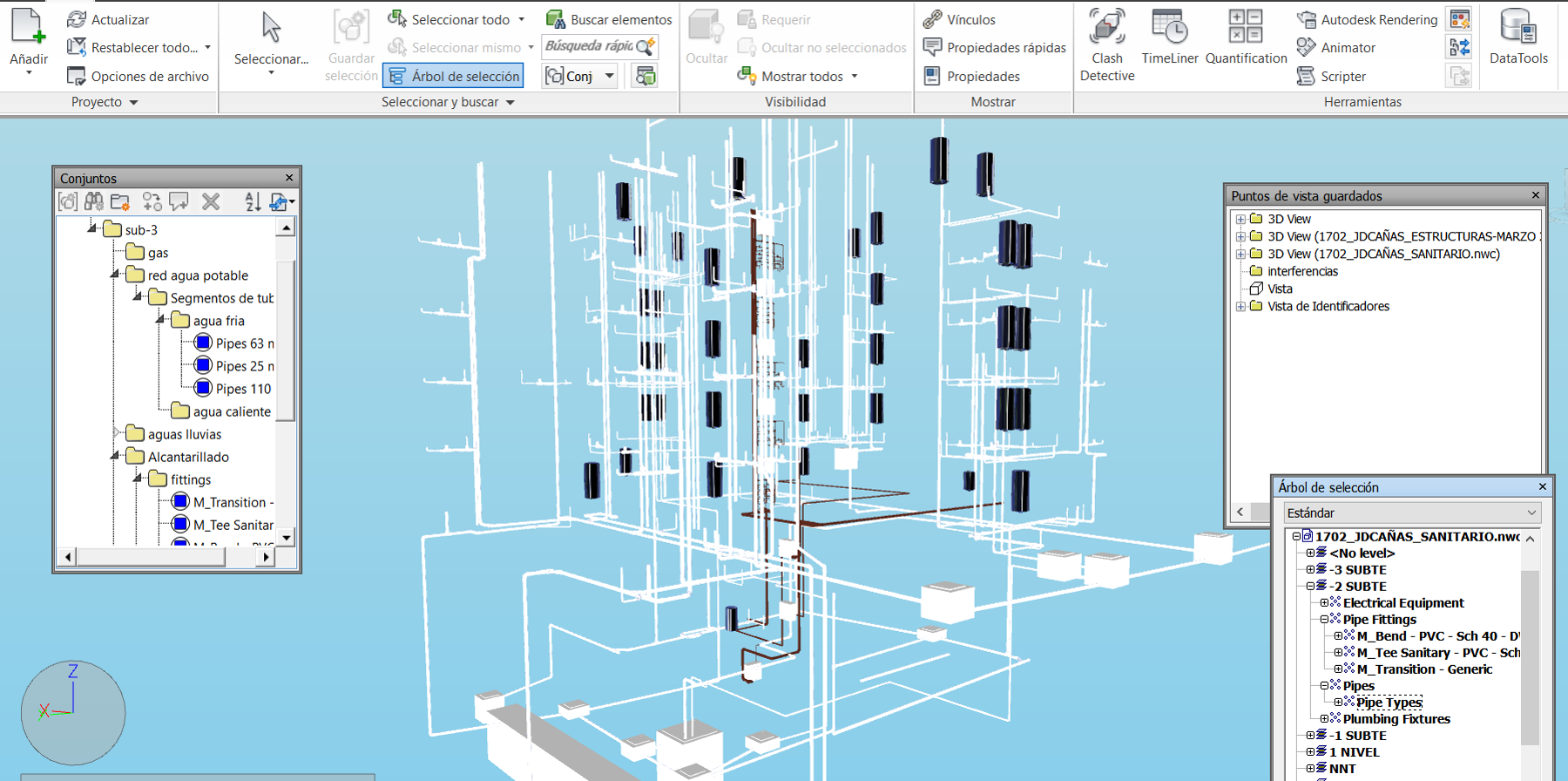 coordinacion de instancion tuberias | Curso AutoDesk Naviswork